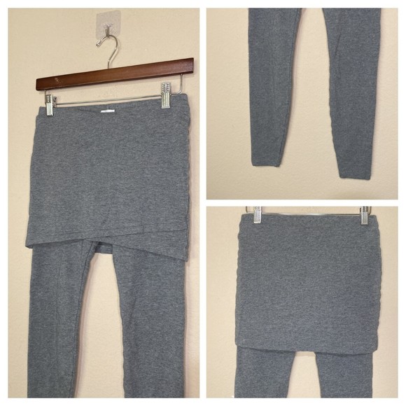 Cabi M'Leggings Charcoal Gray Skinny Skirted Asymmetrical Overlay #5318 XS - Picture 4 of 7